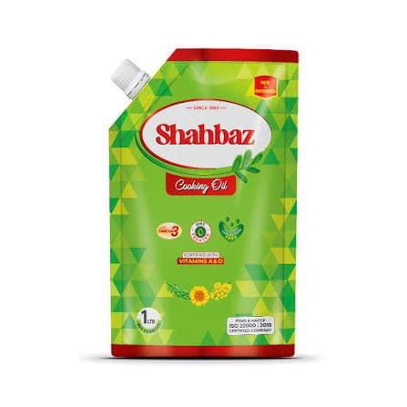Shahbaz cooking oil 1 ltr pouch